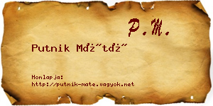 Putnik Máté névjegykártya